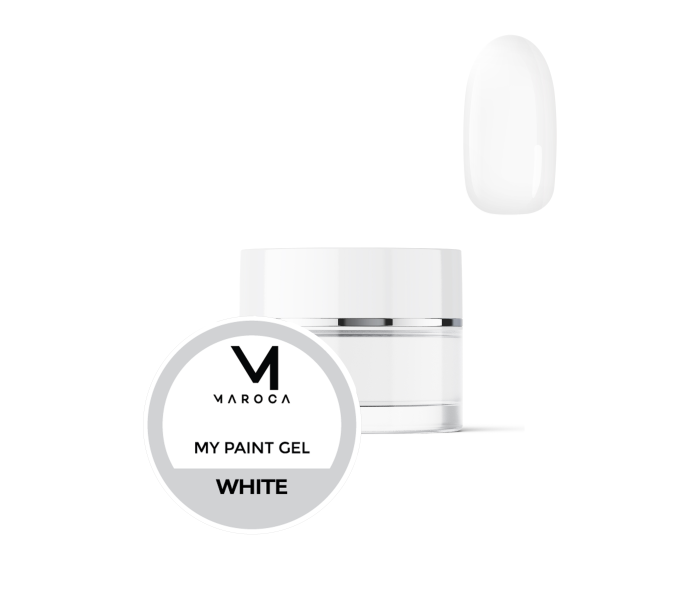 Nagų dizaino gelis MAROCA My art gel white, 5ml